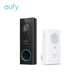 Doorbells Eufy Security Wi -Fi wideo Doorbell 2K Resolution Brak miesięcznych opłat od lokalnego przechowywania wykrywanie ludzkich z wi -Fi dzwonienie