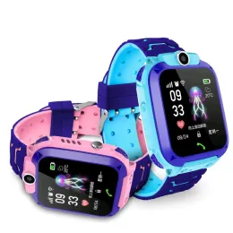 Watches 2G kids Kids Smartwatch Q12 Waterproof for Baby SOS Antillost SIM Card Phone Call Location Tracker Child Smart watch Gifts