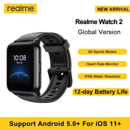 Zegarek realme zegarek 2 1,4 '' ekran dotykowy inteligentny zespół 90 tryby sportowe 12 dni Bateria Bateria Blood Tlen Monitor IP68 smartwatch