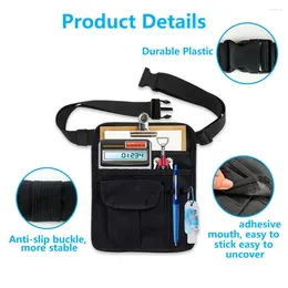 Storage Bags Fanny Pack For Servers Black Server Capacity Waist Bag Adjustable Strap Easy To Clean Restaurants