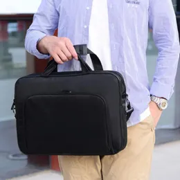 Briefcases 15.6 Inch 17 Laptop Bag Business Portable Nylon Computer Handbags Shoulder Handbag Zipper Simple Style