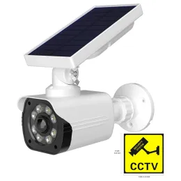 Kamery OnMyst Manekin Solar Security Camera Bullet Wodoodporny system fałszywych inwigilacji na zewnątrz z realistycznymi czerwonymi światłami