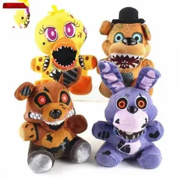 Novo produto 23cm Cinco noites no FNAF PLUSH DOLL Freddy Bear Fox Kika Bunny Boneca de Animal de Animal de Natal Freddy Bear