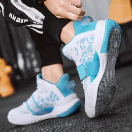 Basketball Shoes The Friction Will Ring Blue Ball Male Professional High Top Luminous -absorbing Rebound Combat Sports