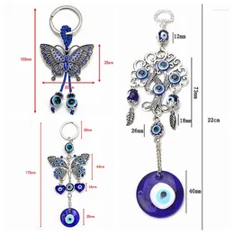 Portachiavi grandi farfalla blu tastiera tastiera per perle del diavolo per perle di portachiavi sacca porta portachiavi ornamentati da parete 1pc