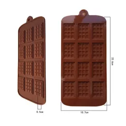 2024 12 Çikolata Kalıp Silikon Kalıp Fondan Waffle Kalıplar DIY Şeker Çubuğu Kalıp Kek Dekorasyon Araçları Mutfak Pişirme Aksesuarları Kek İçin
