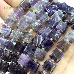 Lose Edelsteine 10x10 mm Suqare Natural Amethyst Stone Cube Spacer Perlen für Schmuck Herstellung von DIY -Armband -Ohrringen Zauberzubehör