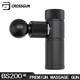 Crossgun Massage Gun Electric High Frequency For Fitness Slimming Body Deep Muscle Relaxation Neck Back Mini Fascia Massager 240402