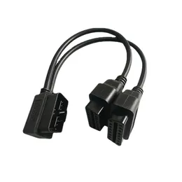 30CM OBD2 16 Pin Cable Extension Splitter Male To Dual Female Y OBD 16Pin Cable 1 To 2 OBD Connector Adapter Cable for Kia