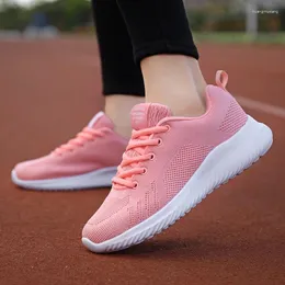 Casual Shoes Four Seasons Flying Woven Breathable Sports Women's Net Surface Classic Solid Color Student Non-slip Running