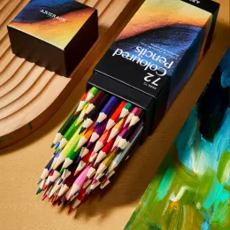 Pennor 72Color Feily Colored Pencil Paper Tube Student Sketch Målning Design Professionell Comic Pencil Artistel Stationer