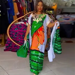 Abiti africani taglie forti per donne in modo tradizionale stampato tradizionale dashiki ankara abito femme elegante tacchino musulmano maxi abito 240401