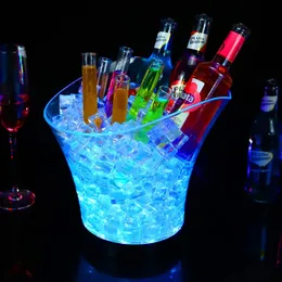 6L Ice Bucket Transparent Ingot-Shaped Ice Bucket Champagne Red Wine Beer Bucket el Wine Storage Bucket Home Bar Tools 240327