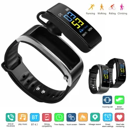 Armbänder Männer Smart Armband Y3plus Smart Armband mit Farbbildschirm Uhr Fitness Bt Kopfhörer Herzfrequenz Uhren -Uhrenband