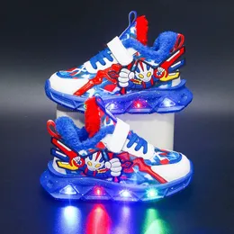 Runner Kids Shoes Sneakers Casual meninos meninos filhos da moda Tamanhos de sapatos vermelhos azuis 22-36 e9yw#