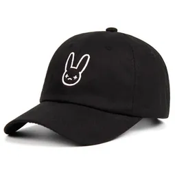 Bad Bunny 100 хлопковая шляпа рэппер реггетон художник папа шляпа Snapbacks Unisex Baseball Cap Concert Hat Hip Hop Emelcodery Hats1721054