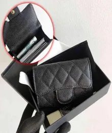 Portatori designer di lusso da donna classica Brand Brand Fashion Caviar Leather Card Card Holder Credit Fashion Borses 2203293434721