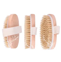 Wooden Oval Bath Brush Dry Skin Body Natural Health Soft Bristle Massage Bath Shower Bristle Brush Body Brush Without Handle9866152