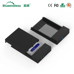 Adapter Blueendless 3,5 tum hårddiskväska USB 3.0 HDD -kapsling Läskapacitet upp till 6 Gbps HDD -fodral för 4TB SATA HDD