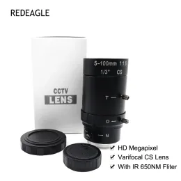 الأجزاء HD 5100MM 660 مم طول بؤري طويل CS Mount Mount Farifocal Zoom CCTV Lens 650nm IR Filter لكاميرا الأمن الصناعي