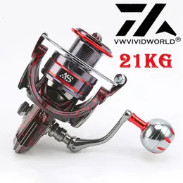 VWVIVIDWORLD 21KG All Metal Fishing Reel Power Spinning Gear Metal Body Spool Handle Fishing Casting Reel Lämplig för allt vatten 240321