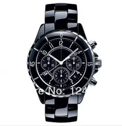 Neuer Stil Keramik Chronograph Watch Top Brand Swiss Valjoux 7750 Automatisch Black CH0133407889