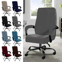 Stuhlabdeckungen 1 Set Stretch Velvet Office Antidirty Computer Sitzabdeckung Abnehmbares Lutschbedeckungen XL mit Armlehne
