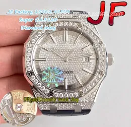 Eternity Lovers Watches JFF Super Version 15452 15400 Gypsophila Diamond Inlay Dial Cal3120 JF3120 Automatic Mens Watch Iced ut 7127627