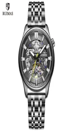 2020 Ruimas Men Black Automatic Watches Luxury Business Stainless Steel Watch Man Top Brand Skeleton MechanicalWlistwatch 67702812877