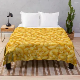 Blankets Macaroni Pasta Elbow Noodles Food Po Pattern Throw Blanket Quilt For Baby Christmas Decoration