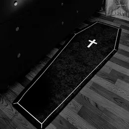 Ковры кросс -черный белый минималистский ковер удобный освежающий украшение спальни грязное простые в коридоре коврик Tapete Ig