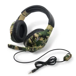 Batterier Stereo Gaming Headset med MIC Laptop Noise Corting Over Ear Hörlurar Bass Surround Soft Earmuffs Earphone For Games