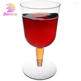 Vinglas Deouny Hard Plastic Goblets Party Essentials Transparent Flute Champagne Clear 20st Wedding Re ANASSABLE Drinkware