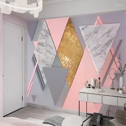 壁紙の家の装飾3D壁掛けヨーロッパの幾何学大理石の絵画壁紙リビングルーム寝室のキッチンの壁