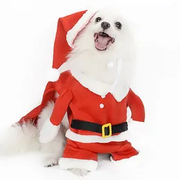 Dog Apparel Christmas Clothes Santa Claus Pet Cosplay Costumes Kitty Puppy Cat Holiday Wear Products Warmth