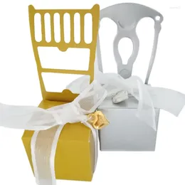 Gift Wrap 10pcs/lot Gold Sliver Chair Candy Box Favor Wedding Baby Shower Boxes Favors And Gifts