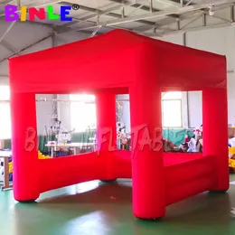 5x5x3.5MH (16.5x16.5x11.5ft) Anpassad röd uppblåsbar karnevalbehandling, koncessionsställ, glassbås till salu