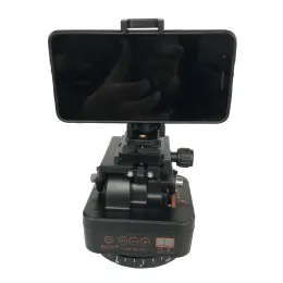 Monopoden YT1000 Motorisierte Panoramablast -Stativkopfpfanne Neigung Kopf mit 1/4 Schnellfreisetzung + Telefonhalter für die DSLR -Kamera