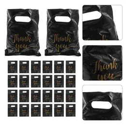 Gift Wrap 100 Pcs Thank You Merchandise Bag Bulk Bags Small With Handle Handles Pvc Shopping