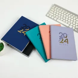 Notebooks 2024 Inglês A5 Agenda Planejador Diário de Caderno 365 Dias Planejador Espanhol Proendúcuras de Habitões de Montos Notebooks para Escritório