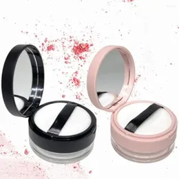 Speicherflaschen 5pcs 10g tragbare kosmetische Pulverschachtel mit Spiegel und auffüllbarem Make -up -Koffer leerer Gläser für Frauen Mädchen