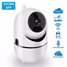 Kameralar IP Kamera YCC365 PLUS SMART HOME 1080P HD Güvenlik Otomatik İzleme Ağı Kablosuz Kızılötesi Gözetim Gece Görme WiFi Kamera