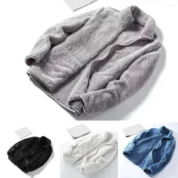 Jaquetas masculinas para mulheres 2024 Autumn Winter Pluxh espessado espessado de cashmere lapela casaco quente casaco falso jaqueta