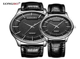 Longbo Reloj Mujer Hombre Fashion Coupleth Watch Luxury Leather Men Men Watches Casual Waterfroof Lovers Quartz Wristwatch 803011505039