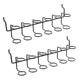 Krokar 2 datorer pegboard skruvmejselhållare vägg arrangör verktyg innehavare krok verktyg multi-ring rack järn garage hem tillbehör