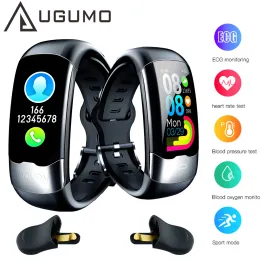 Браслеты Ugumo 2022 ECG PPG Smart Watch Мужчины сердечный рисунок монитор артериального давления Умный браслет Женщины IP67 Водонепроницаемые спортивные браслеты