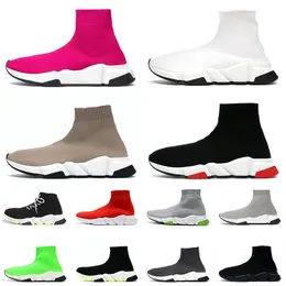 2024 Top Designer Flat Sock Buty Sneakers dla mężczyzn trenerzy Czarna biała graffiti szara platforma Neon Green 17FW Vintage Treners Darmowe buty wysyłkowe Dhgate