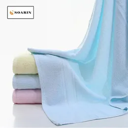 Towel SOARIN Solid Printed Cotton Large Bath Toalha De Banho Absorvente Quick Dry Home Toalhas Adulto Toalla