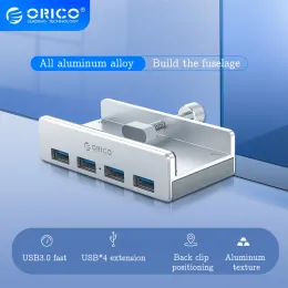 마우스 ORICO MH4PU 4 USB 3.0 전원 공급 장치가있는 허브 랩톱 컴퓨터 액세서리를위한 수퍼 속도 확장 5GBPS 데이터 전송