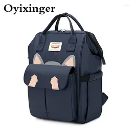 Sacchetti di scuola di grande capacità Junior High Girls Students Bag Women Wone Bonening Backpack Travel Waterproof Children Backpacks 2024